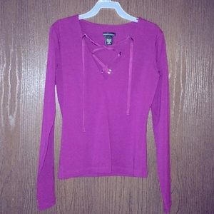 NWOT RETRO CIRCA 2001. Moda International purple bra top- XS